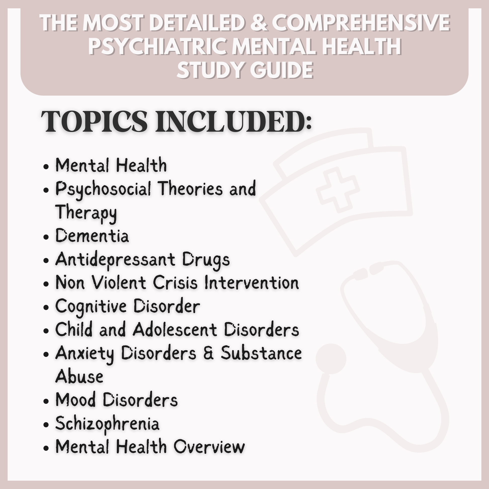 Psychiatric Mental Health study guide